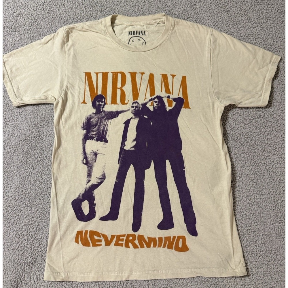 NIRVANA Nevermind Portrait Band Graphic T-Shirt Unisex Men's Small